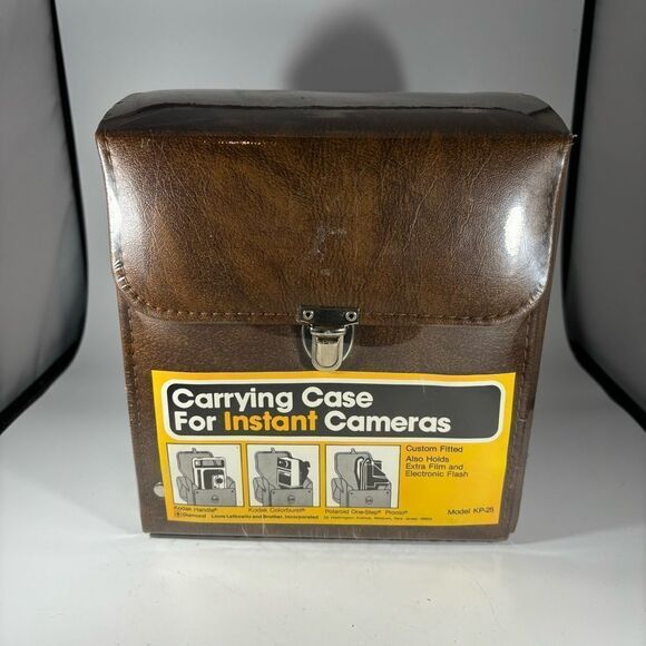 Vintage Diamond Deluxe Camera Case Model Kp-25 Kodak Brown‎ Faux Leather New NIP - Picture 1 of 5